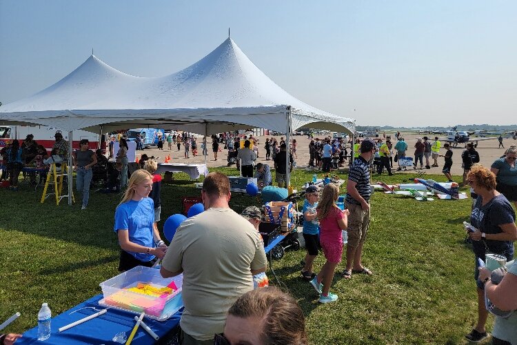 More than 1,200 people attended National Aviation Day at the West Michigan Regional Airport. (Boileau & Co)