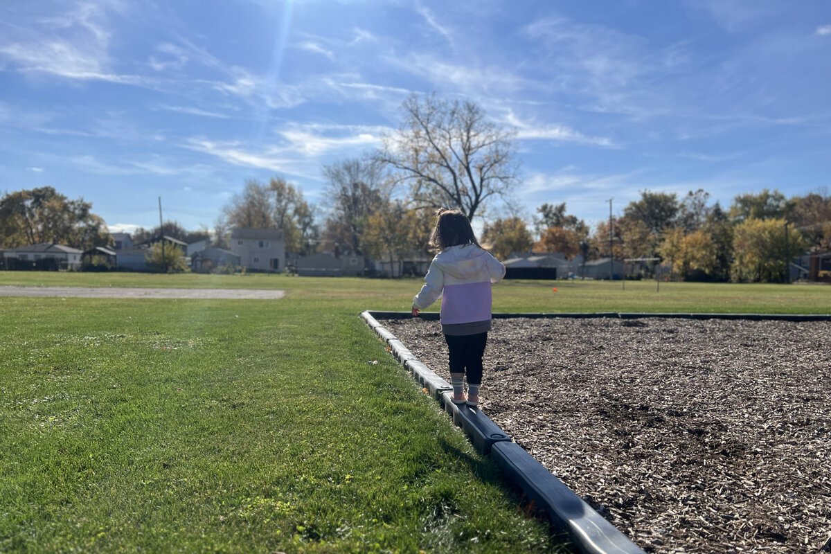 Finding balance at a Hazel Park playground.