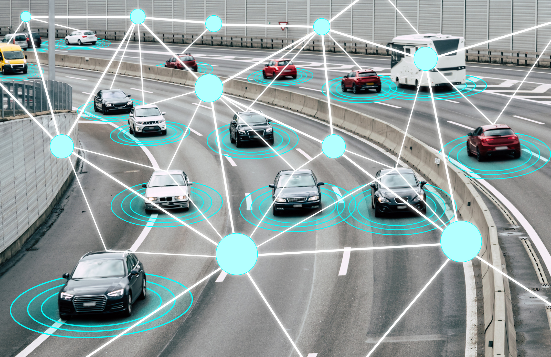 Autonomous cars on the road