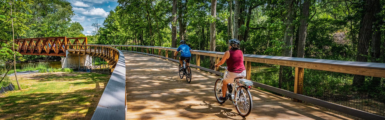 A new segment of the B2B Trail off Huron River Drive in Dexter.