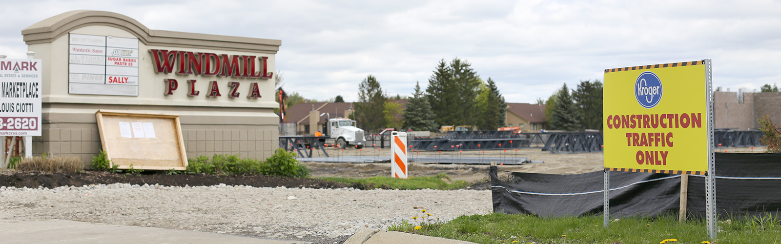 Construction is underway in Sterling Heights for a new Kroger store.