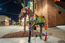 "These Alebrijes are made from different car parts tying up our relationship with Detroit and our long-time contributions as a Latino community to the Motor City,” says artist Elton Monroy Durán.