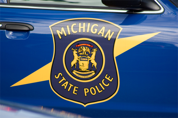 A Michigan State Police cruiser. 