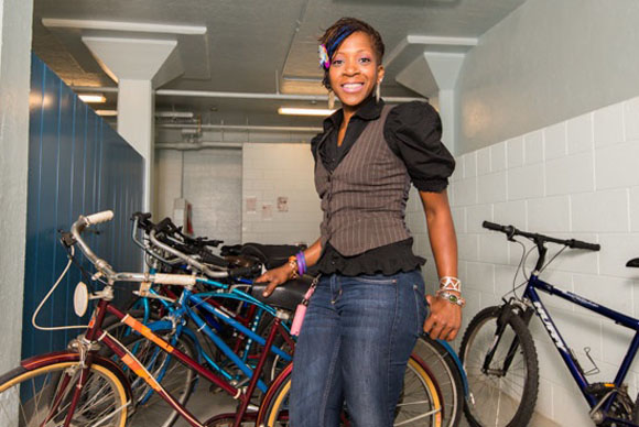 Angela Stamps of the Berston Bicycle Club.