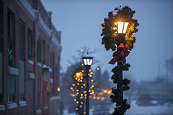 Bay City's holiday lights downtown.  image:  Avram Golden