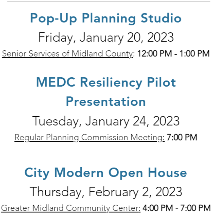 Midland City Modern, Master Plan