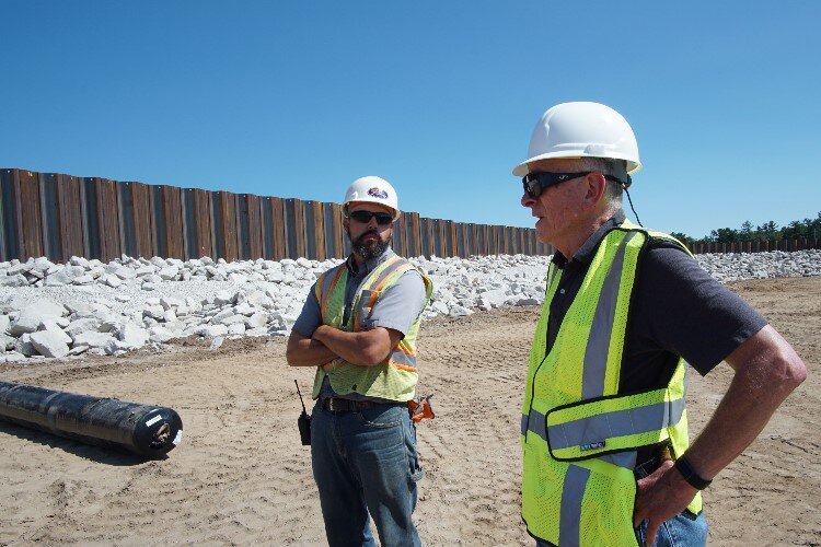 Many of the people working on construction have a lot of experience rebuilding old dams, according to Rothman (right).