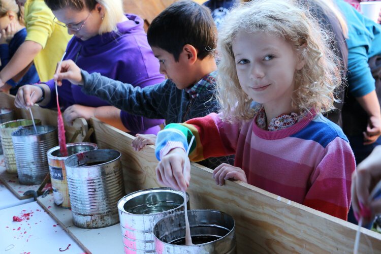 Candle Dipping at Fall Fest