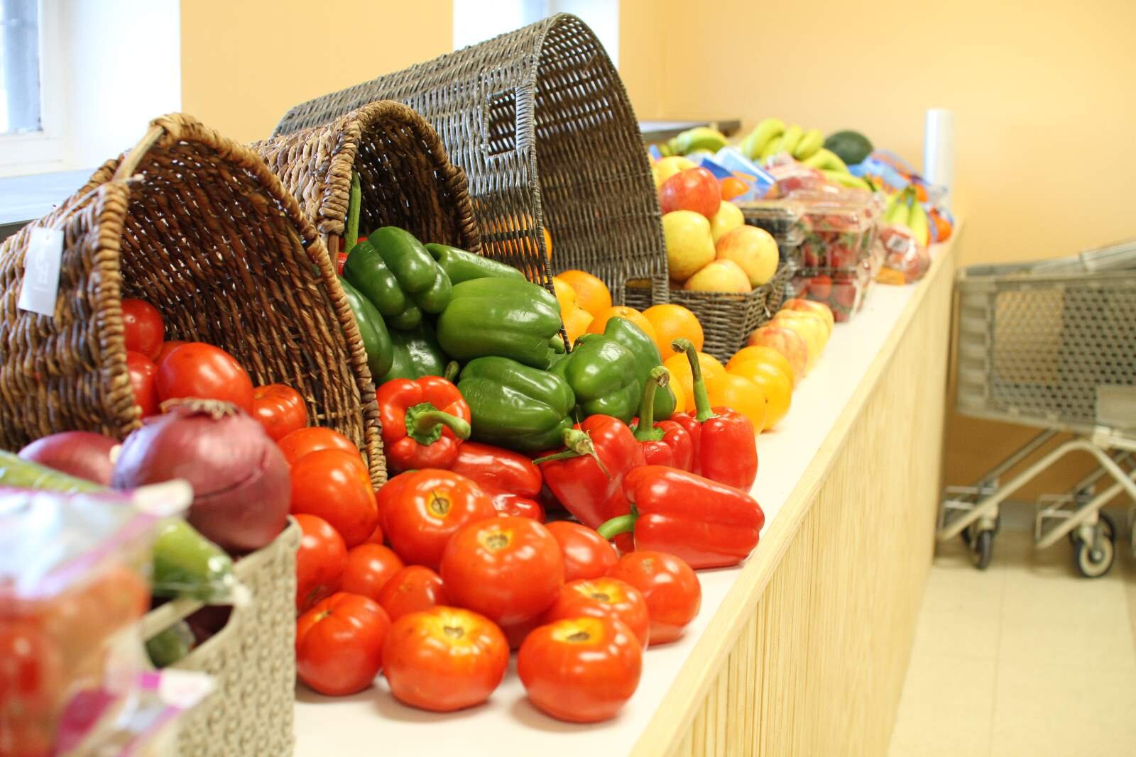 Colorful produce on display at the new Coleman Community Market.