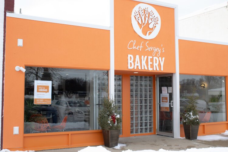 The front of Chef Sergey’s Bakery in the historic Ashman Circle