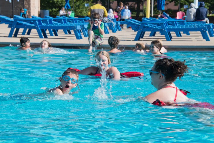 Midland residents enjoy a day at Plymouth Pool