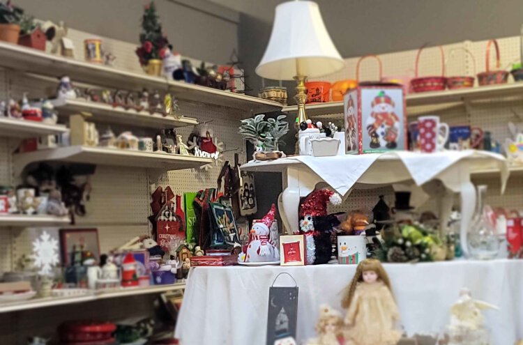 Shop local thrift for inexpensive holiday gifts and decor.