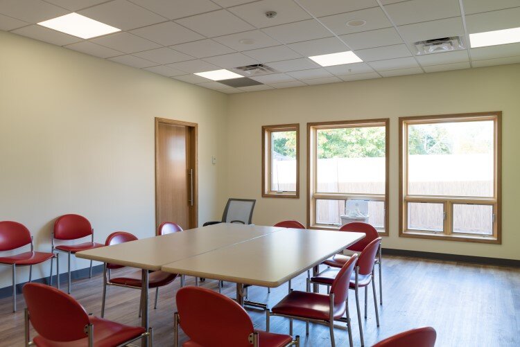 Meeting spaces for support groups are available for use after hours at Ten16.