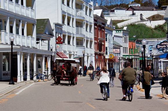 The streets of Mackinac Island are lined with wonderful shops and homes  / Shawn Malone