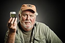 David Milarch holding a Cloned Giant Sequoia Tree