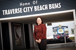 Traverse City Beach Bums General manager and co-owner, Leslye Wuerfel 