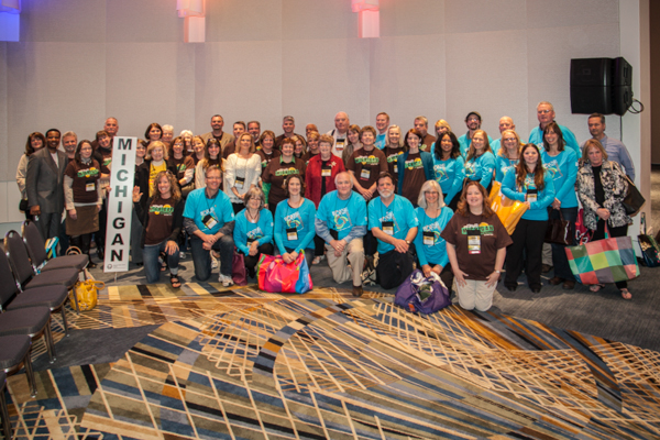 A group shot of Michigan's representatives. 