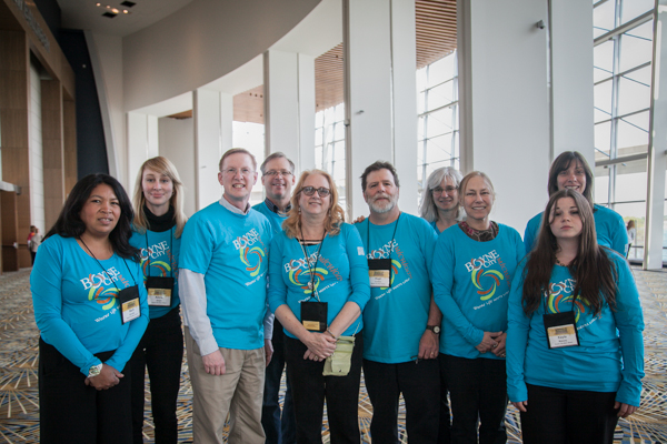 Volunteers from Boyne City gather during the Main Street conference.  