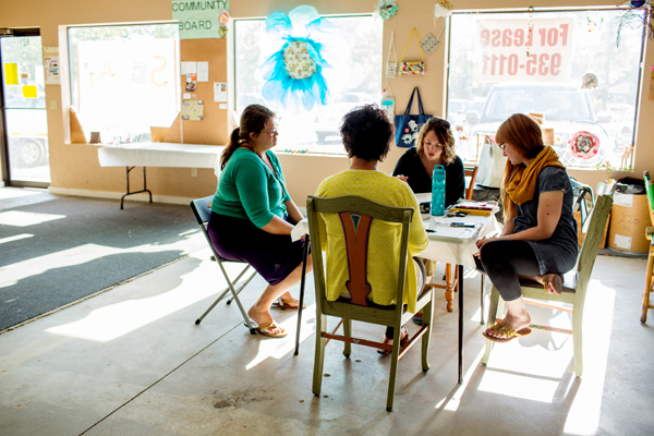 Dayna A.H. Valpey, director of Scrap TC, meets with the board. / Elizabeth Price