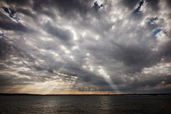 The Storm Breaks up over Grand Traverse Bay / Brian Confer