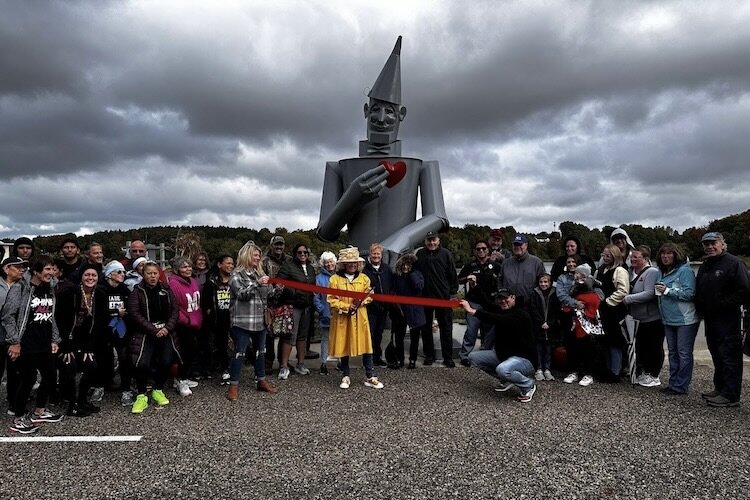 The City of Hart was a 2022 Put Your Town on the Map grantee for their Hart Project Initiative, which resulted in the permanent installation of the 24 ft. Tin Man sculpture in 2023.