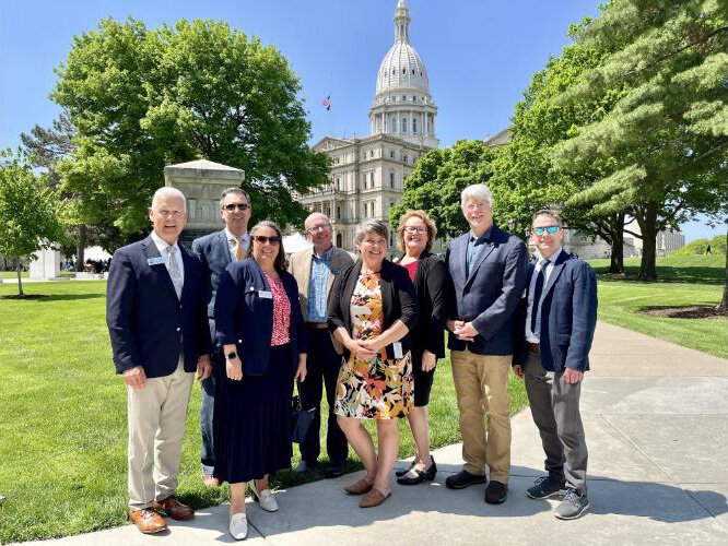 Coalition members at the state capitol during a visit to lawmakers on Advocacy Day.