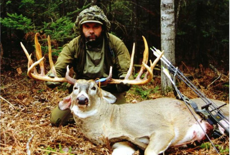 Mitch Rompola posing with his possible world record in November 1998. 