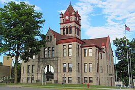 The Cass County Historic Courthouse is located at 120 N. Broadway St. in downtown Cassopolis.