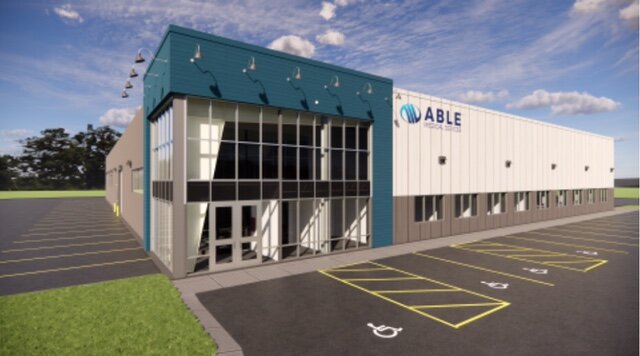 A rendering of the Able Medical Devices new facility in Marquette.