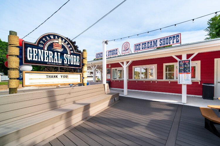 The new Ottawa Beach General Store is nearly identical to the 1930s building it replaced with some key improvements.