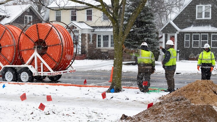 Over the winter crews began building out the Historic zone fiberhood. 