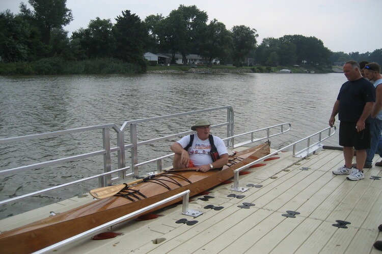 Kayak launch at North River Road Park on the Black River.