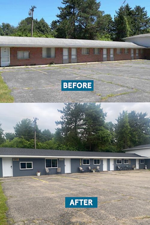 Before and after photos of Lexington's LillyPad.