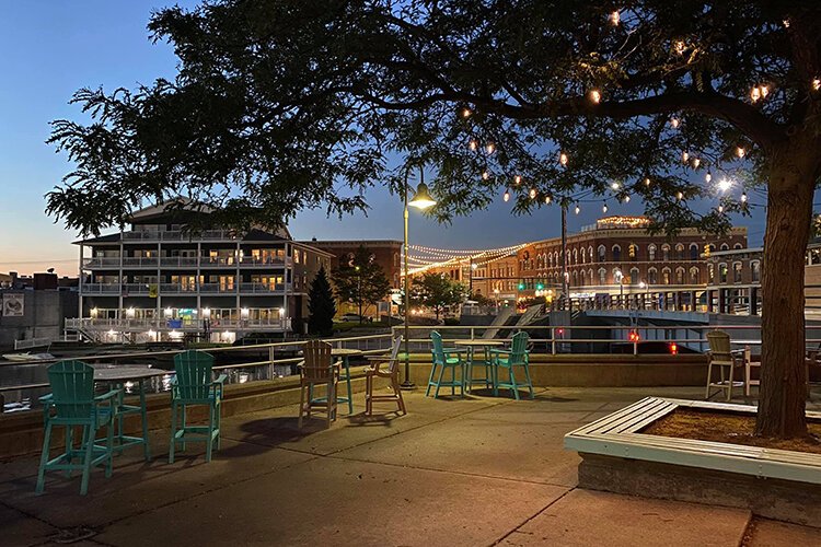 Military Street pocket park in downtown Port Huron.