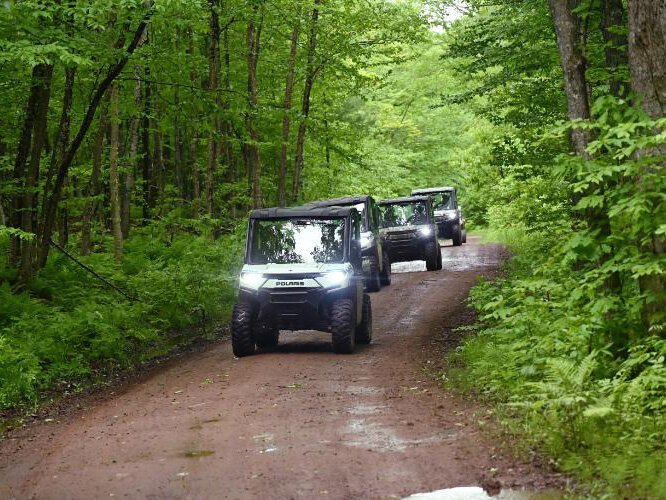 Media participated in a ride on the electrified trail in June.