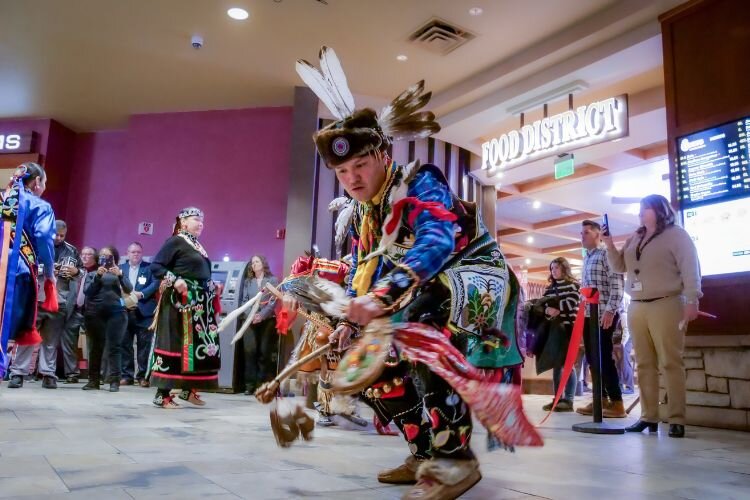 The ceremony included music by Onion Creek Drummers along with traditional dancers.