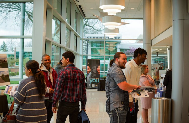 Attendees gather at an opening event at the new DoubleTree by Hilton in Battle Creek.