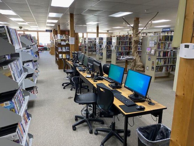 The computers at the Presque Isle District Library in Rogers City.