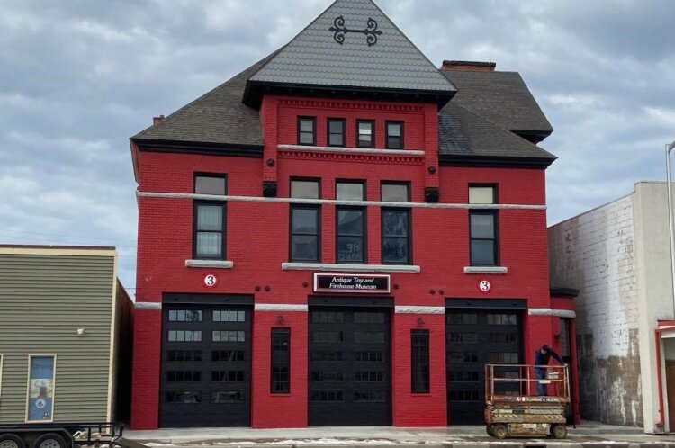 Much of the work on the outside of the Antique Toy and Firehouse Museum is completed. Now, workers are focused on the interior. The museum is expected to open in May.