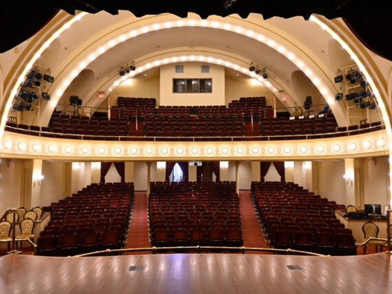 The auditorium of the historic Cheboygan Opera House, originally built in 1877.