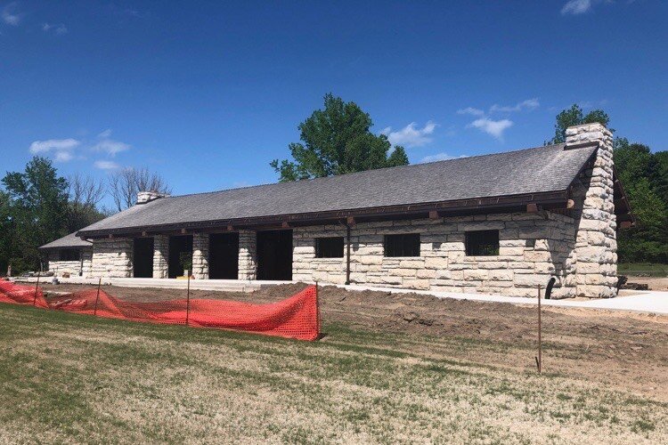 The Shelter Building at Orchard Beach State Park, post-move.