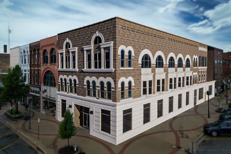 A rendering of the planned redevelopment in downtown Owosso.