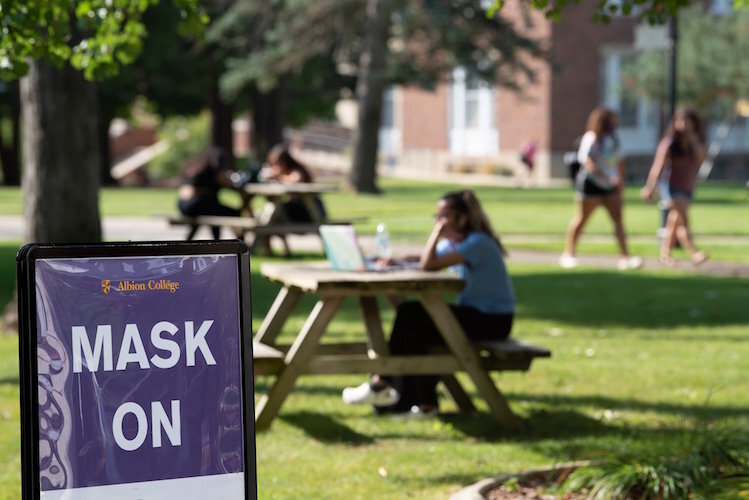 Albion College has adopted a three-pronged approach to fighting COVID-19 on campus.