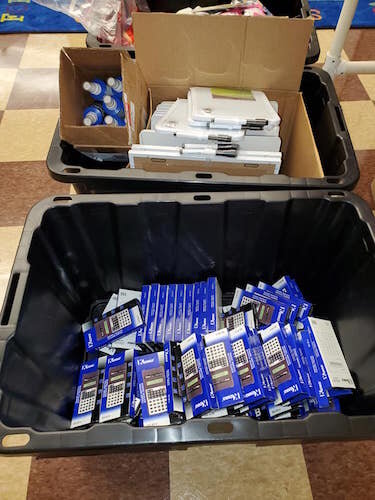 Calculators were recently donated to the KPS Supply Closet.