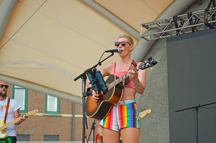 @gracetheisenmusic of Instagram performed second on the Pride stage Saturday  14-16