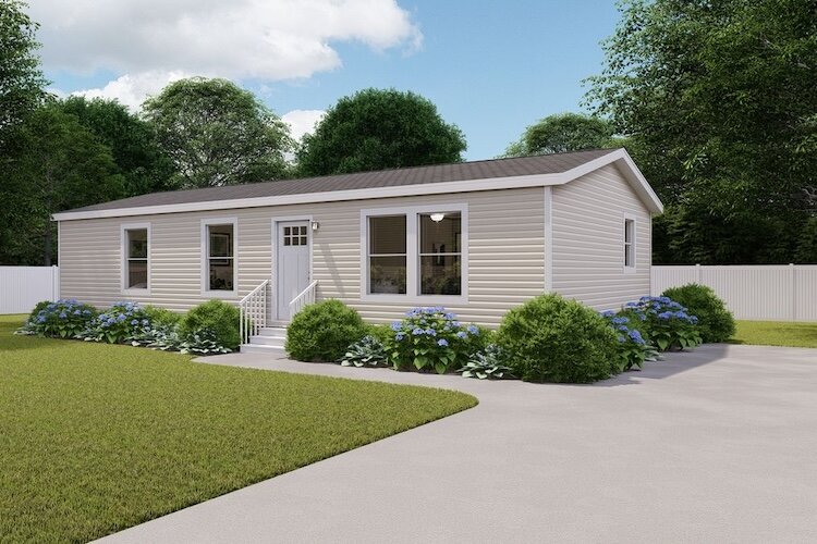 An artist's rendering of one of the models of the manufactured homes by Clayton Wakarusa being put up by the Kalamazoo County Housing Commission.