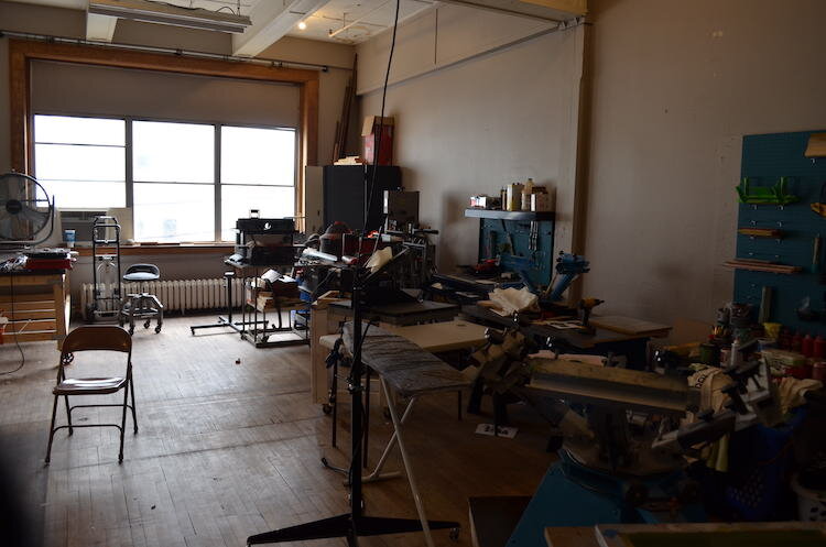 Inside views of Elemental Print Shop