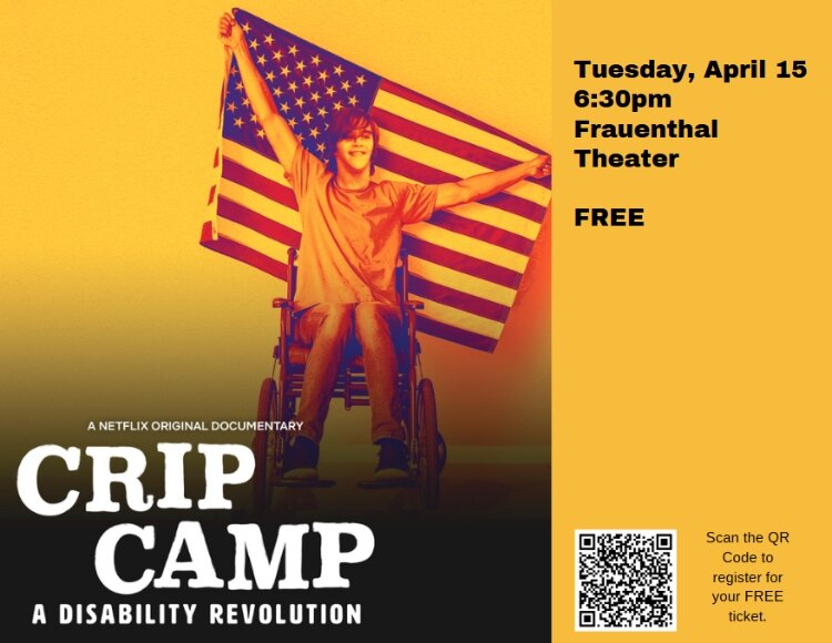 A free screening of the award-winning documentary "Crip Camp: A Disability Revolution" will take place at Muskegon’s Frauenthal Center on April 15.