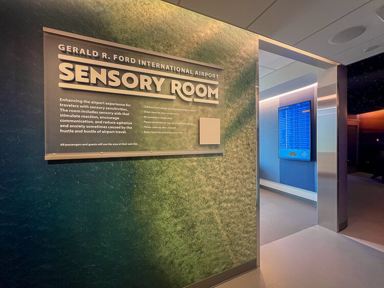 Gerald R. Ford International Airport’s new sensory room offers a calming space for neurodivergent travelers, reducing anxiety and improving accessibility.