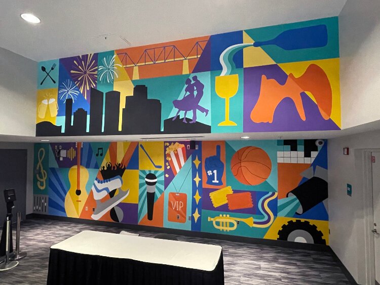 Devin DuMond's mural at Van Andel Arena.